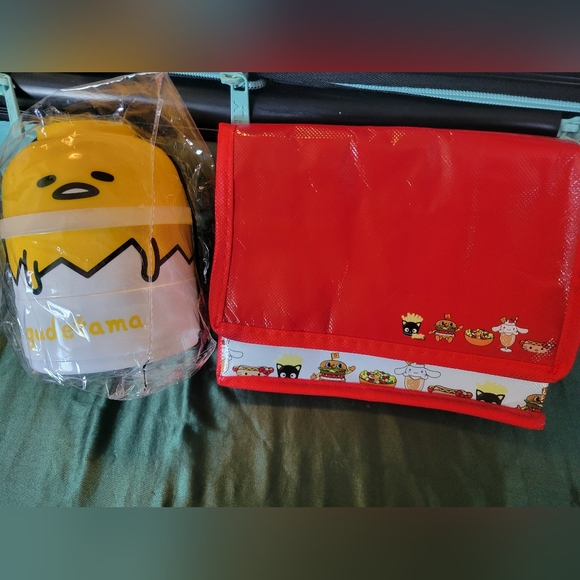Gudetama Bento Box and Sanrio Lunch Bag NEW - Picture 2 of 2